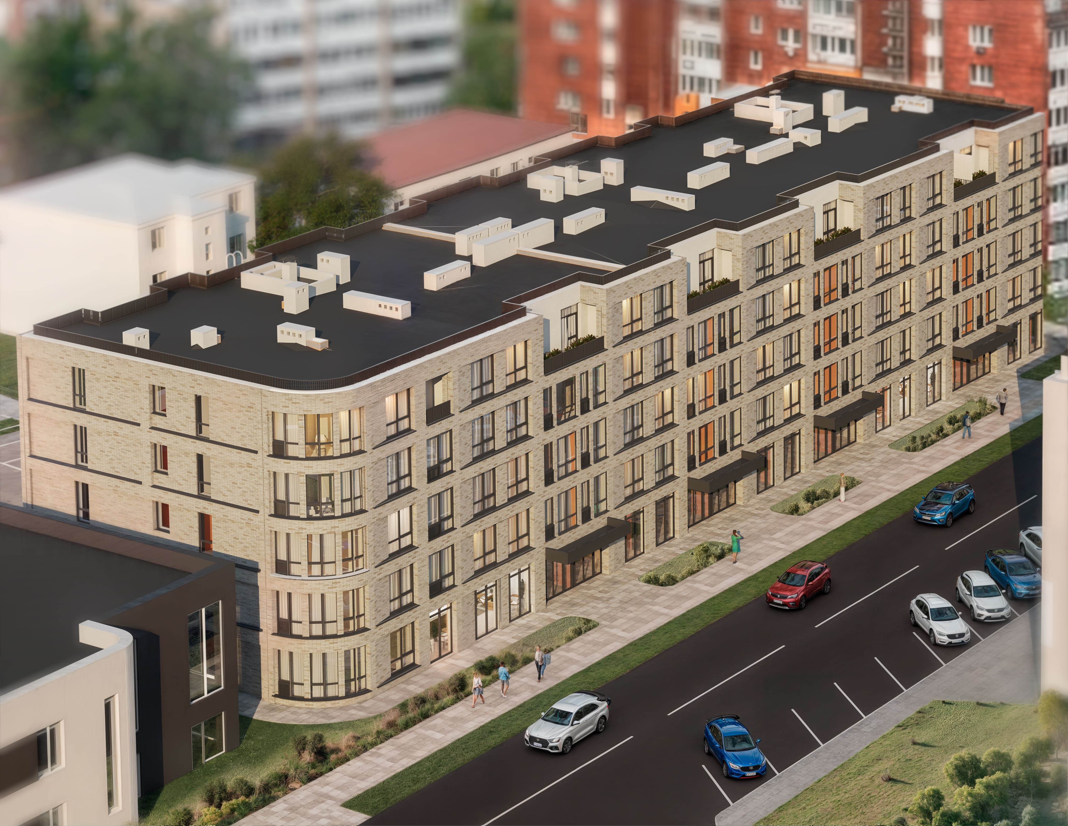 Рендер фасада здания