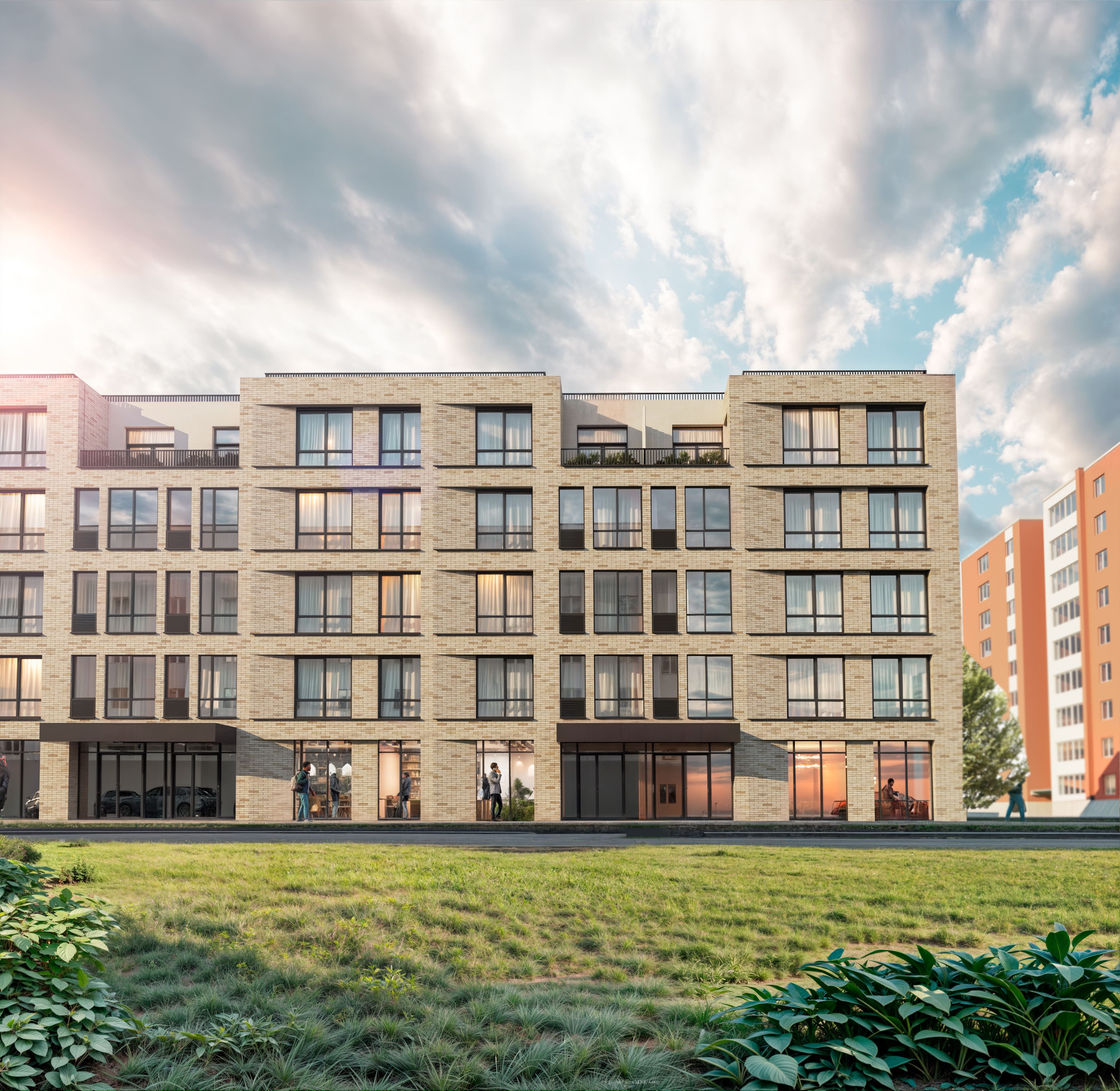 Рендер фасада здания