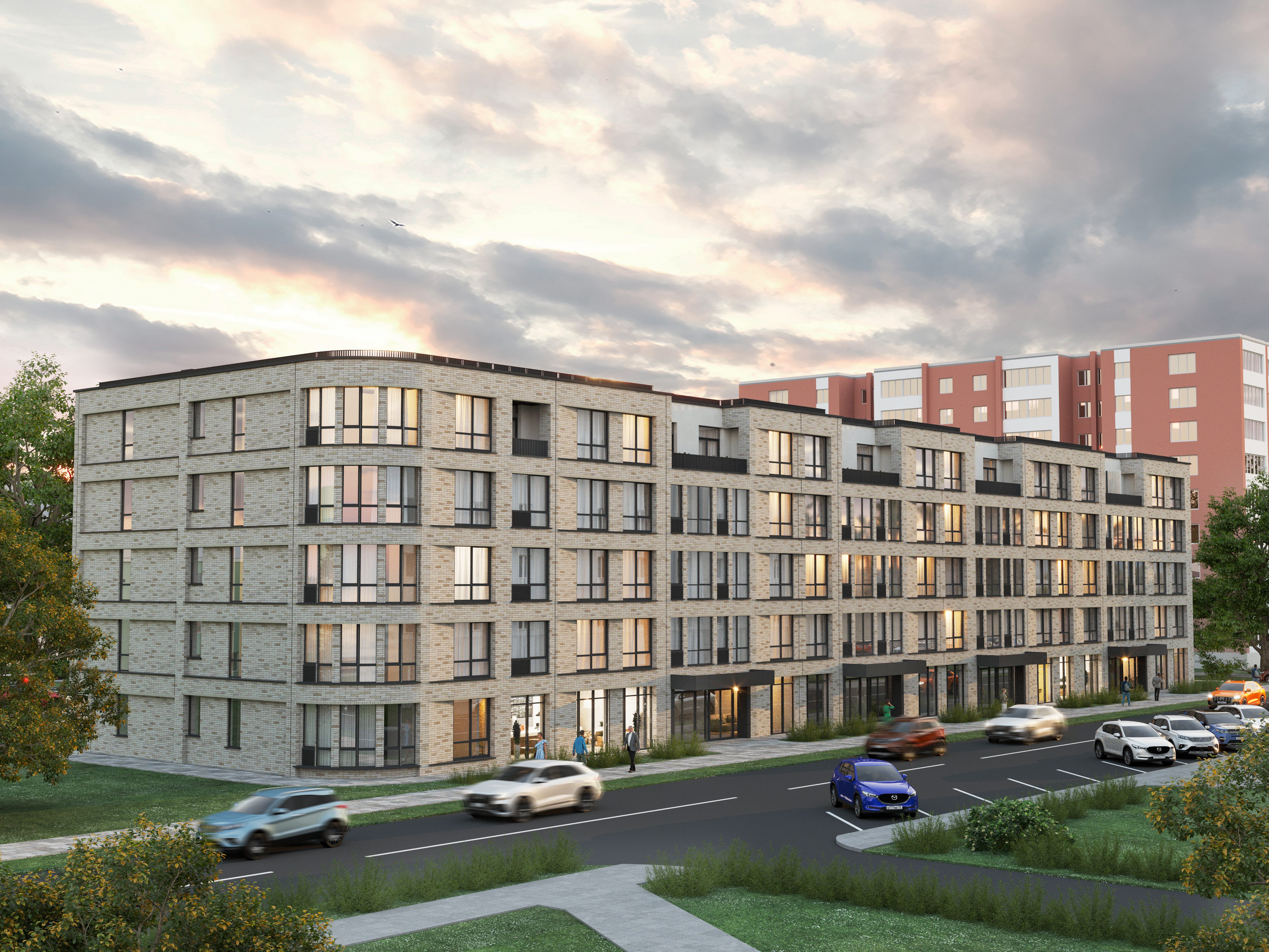 Рендер фасада здания