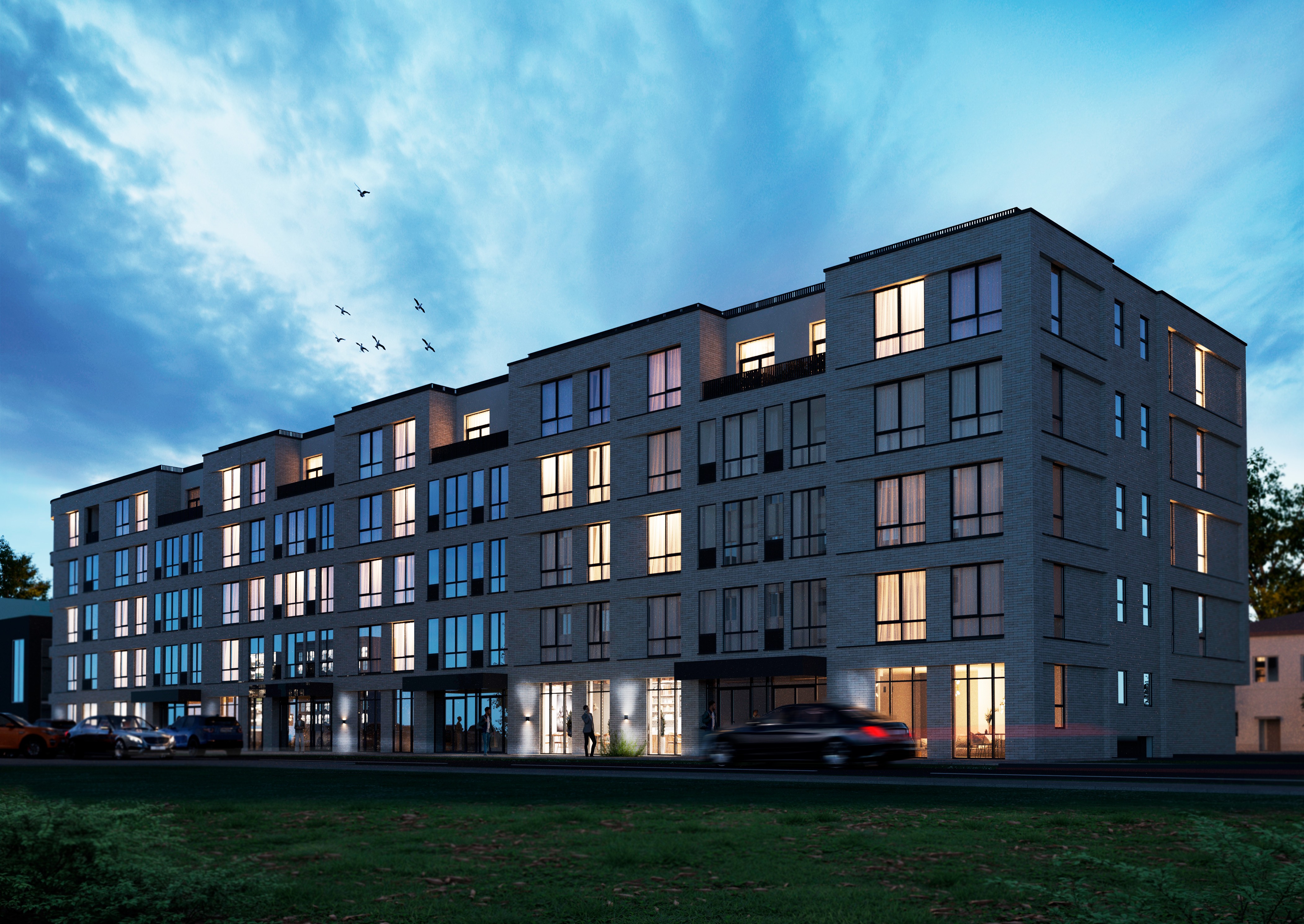 Рендер фасада здания