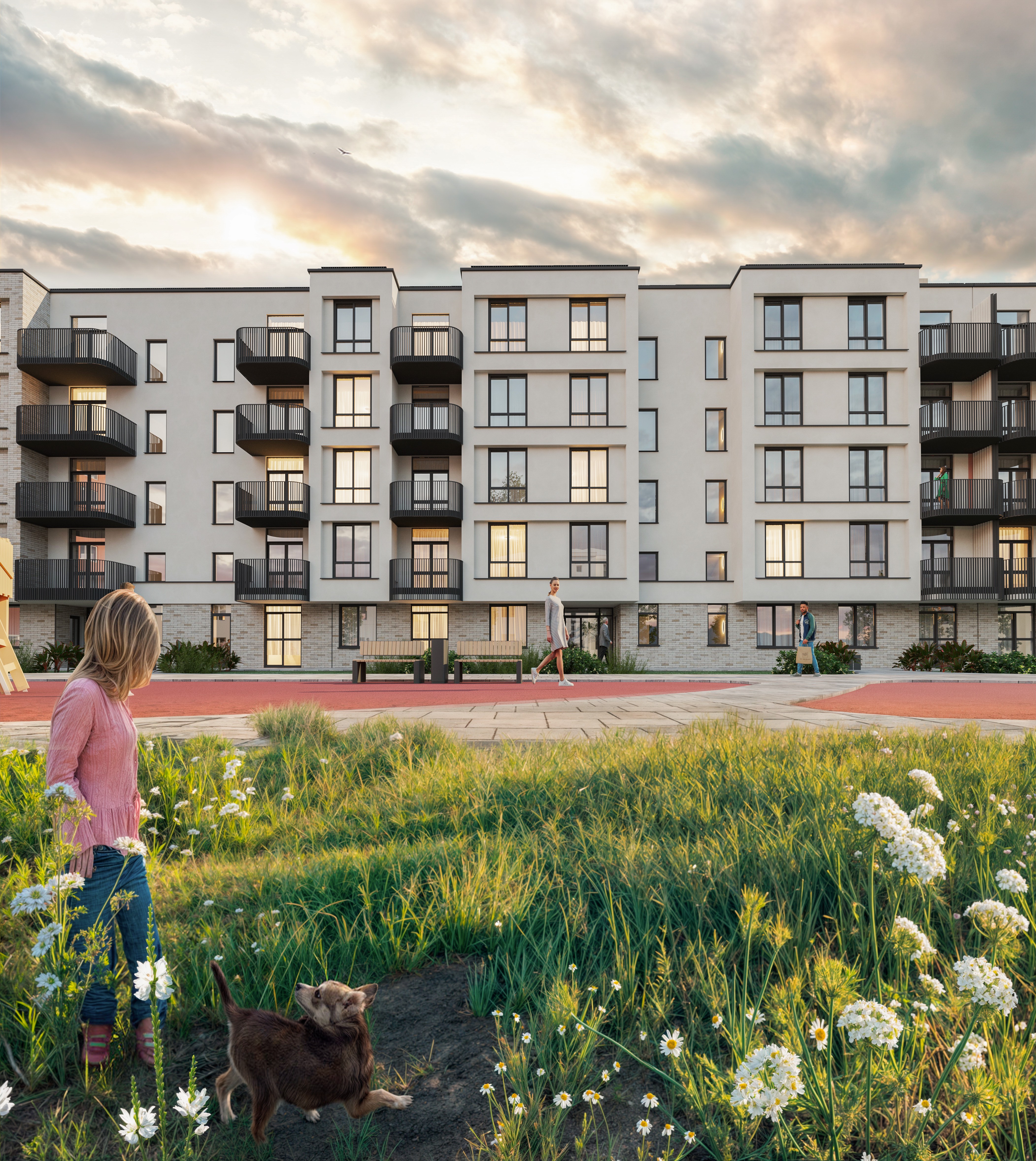 Рендер фасада здания