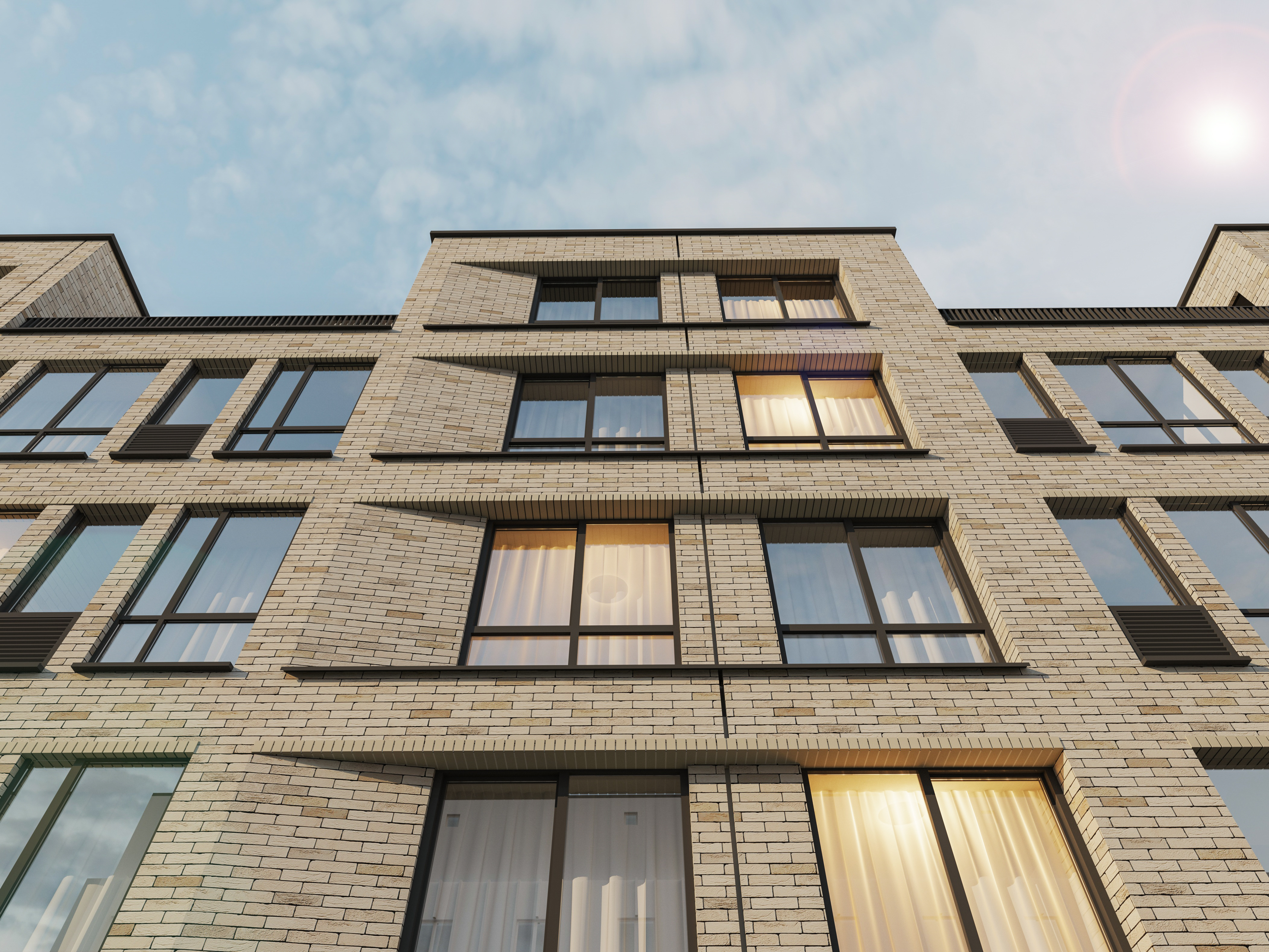 Рендер фасада здания