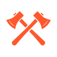 Red transperent crossed axes