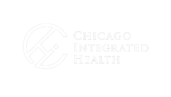 Chicago Integrated Health logo with stylized circular initials CIH on a black background.