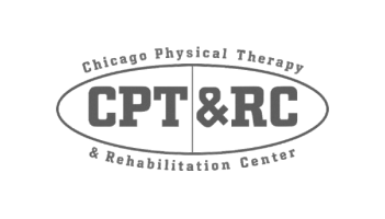 Logo for Chicago Physical Therapy & Rehabilitation Center with initials CPT&RC inside an oval.