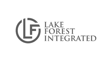 Logo with stylized letters L and F in a circle followed by text 'Lake Forest Integrated'.