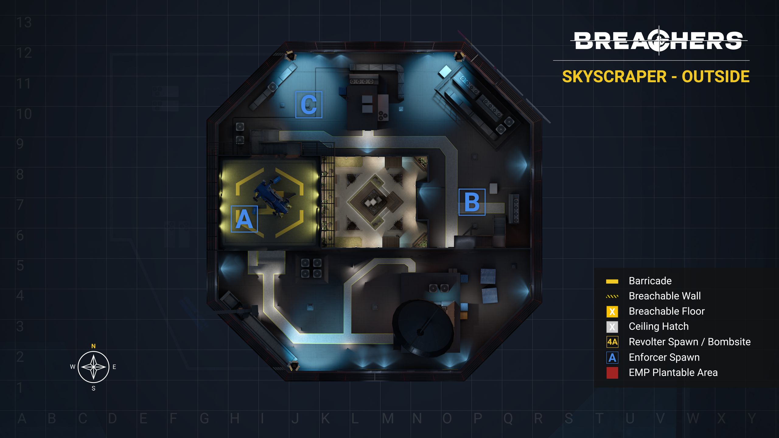 Breacher Skyscraper Outside overiew map