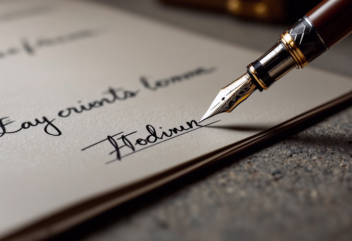 image of legal documents being signed