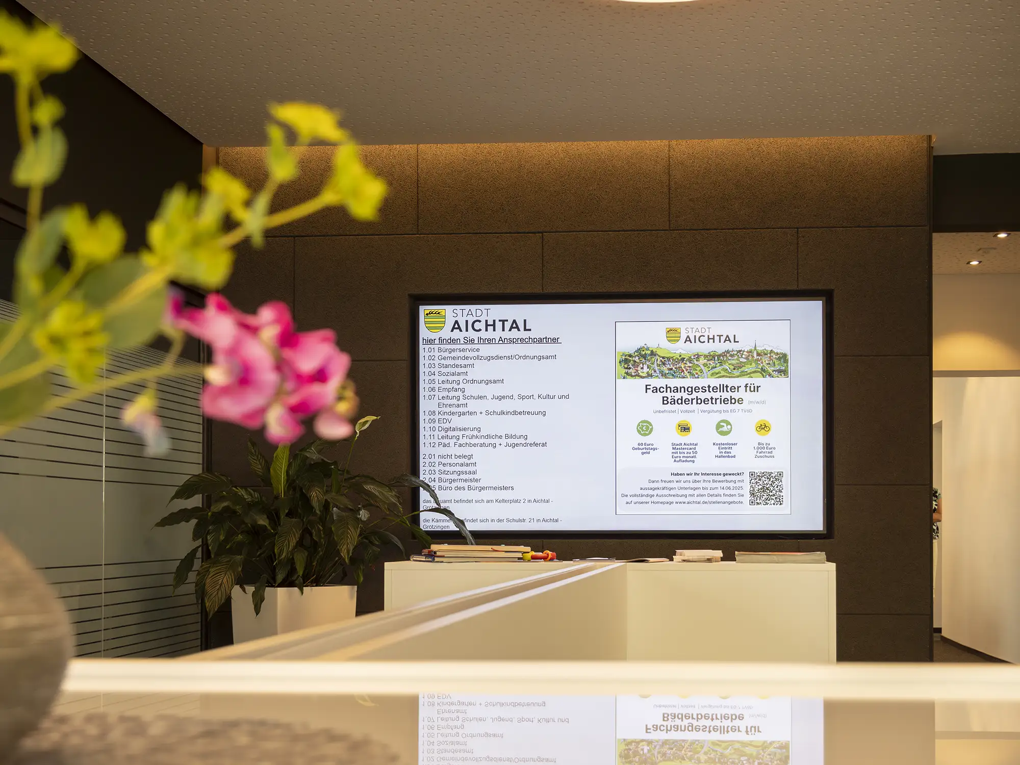 Digital Signage für die Stadt Aichtal