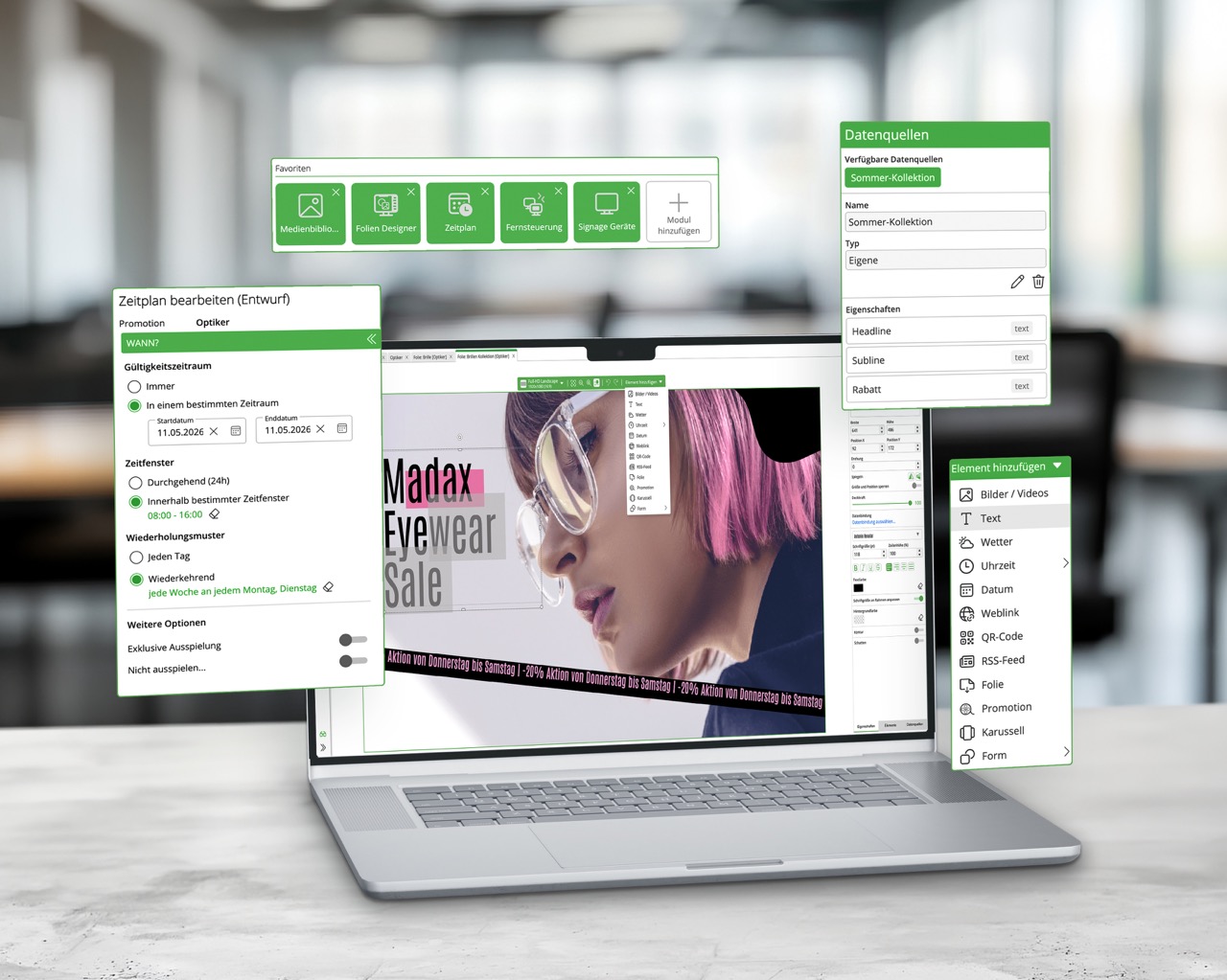 Bütema AG introduces the new Bütema Folien Designer for modern digital signage content management