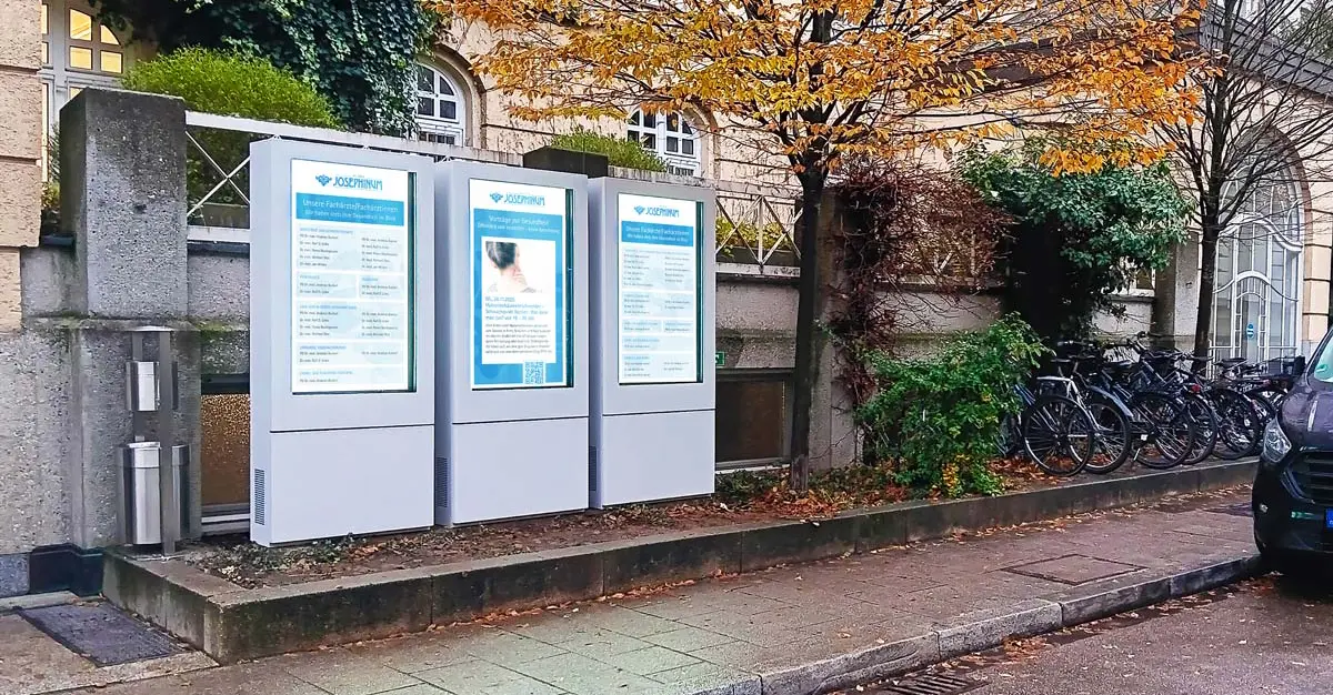 Bütema AG realisiert Digital Signage für die Klinik Josephinum in München