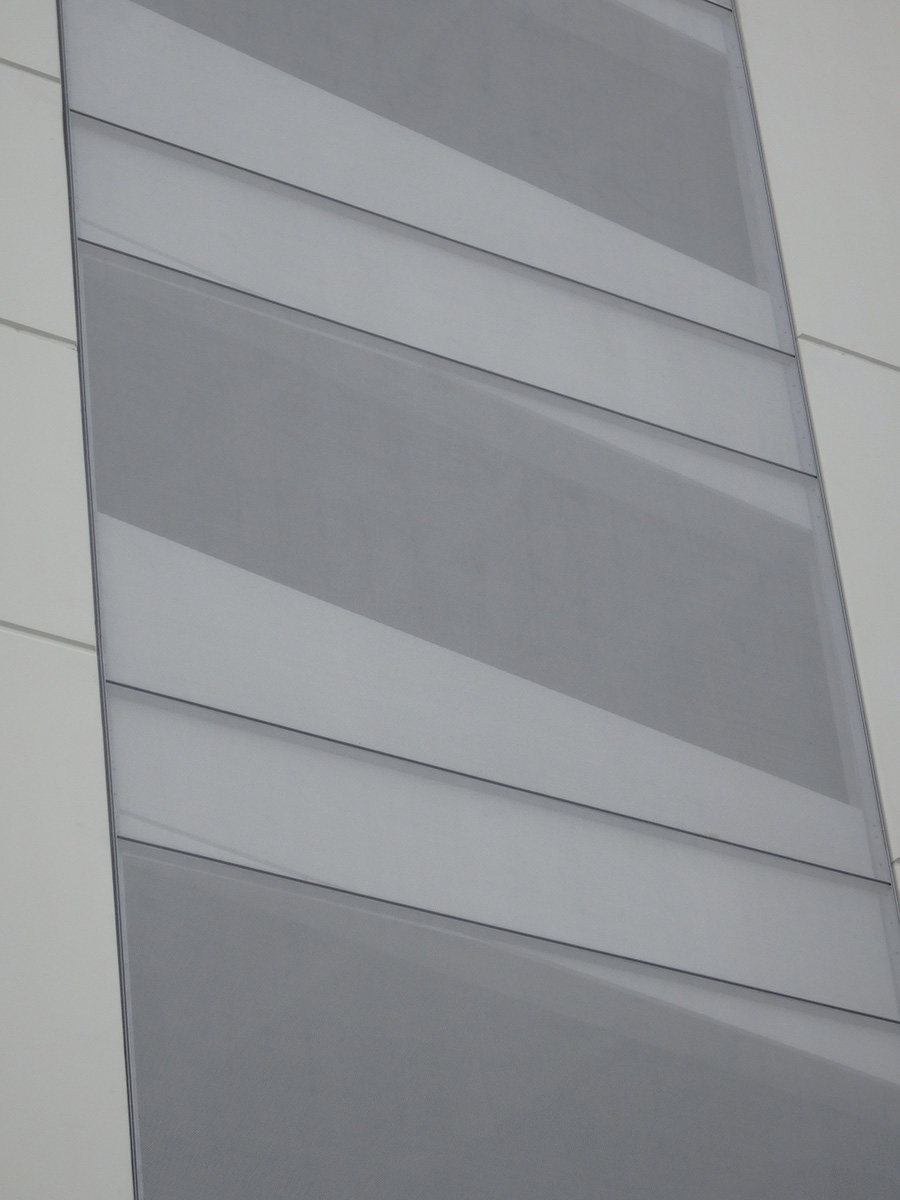 A closeup image of the facade.