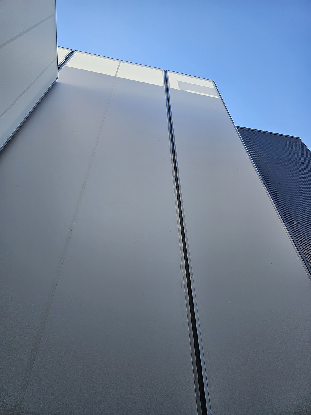 Up close image of the enterance facade.