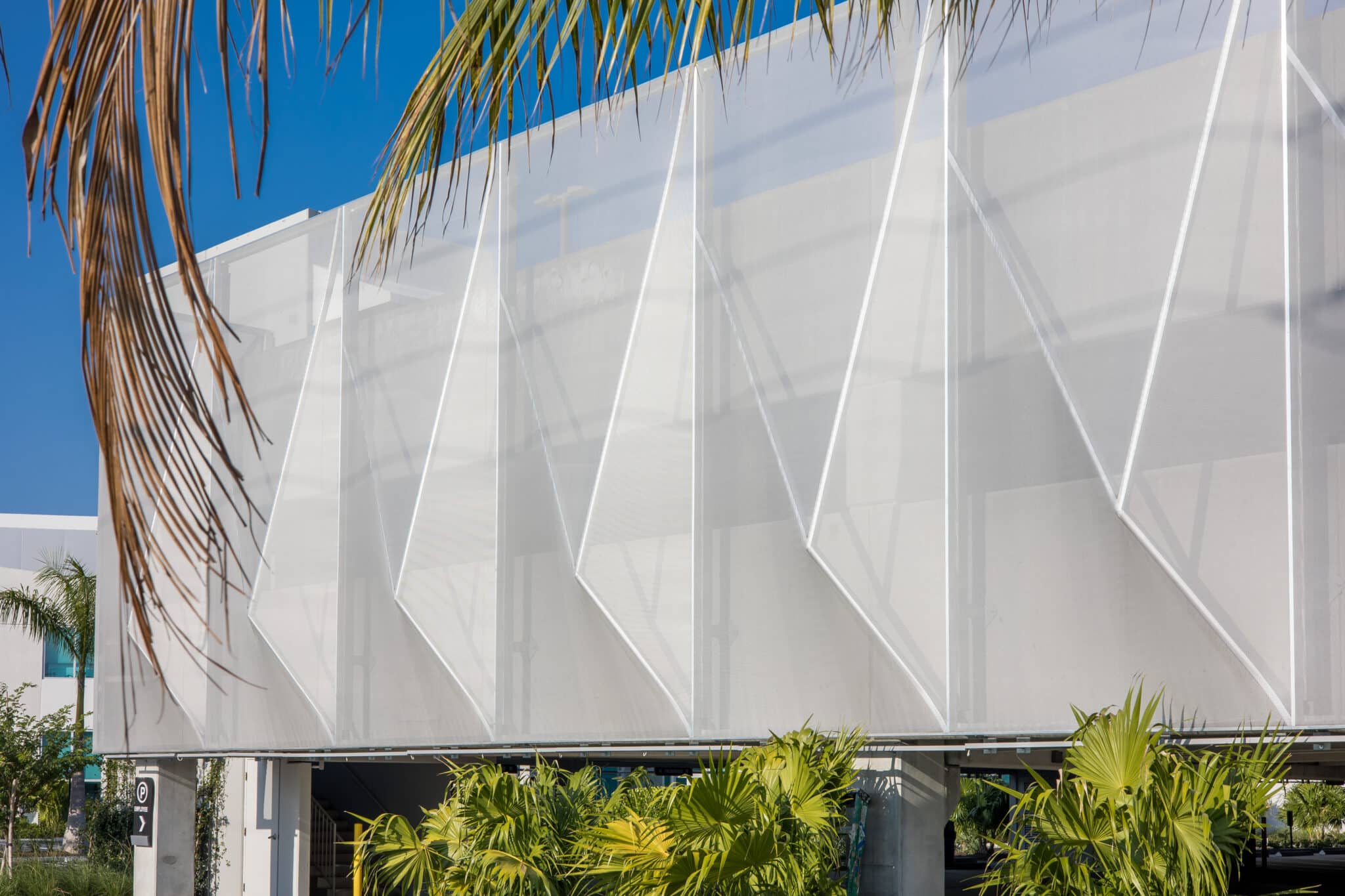 Close up of the textured panels next to each other.