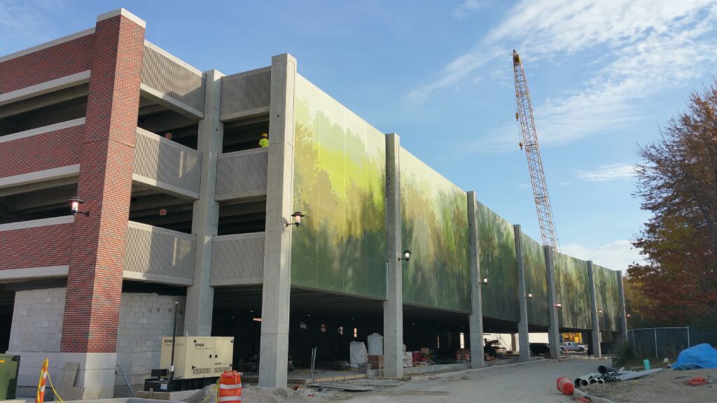 A view from acroos the street of the facade.