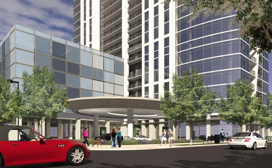 A rendering of the facade.