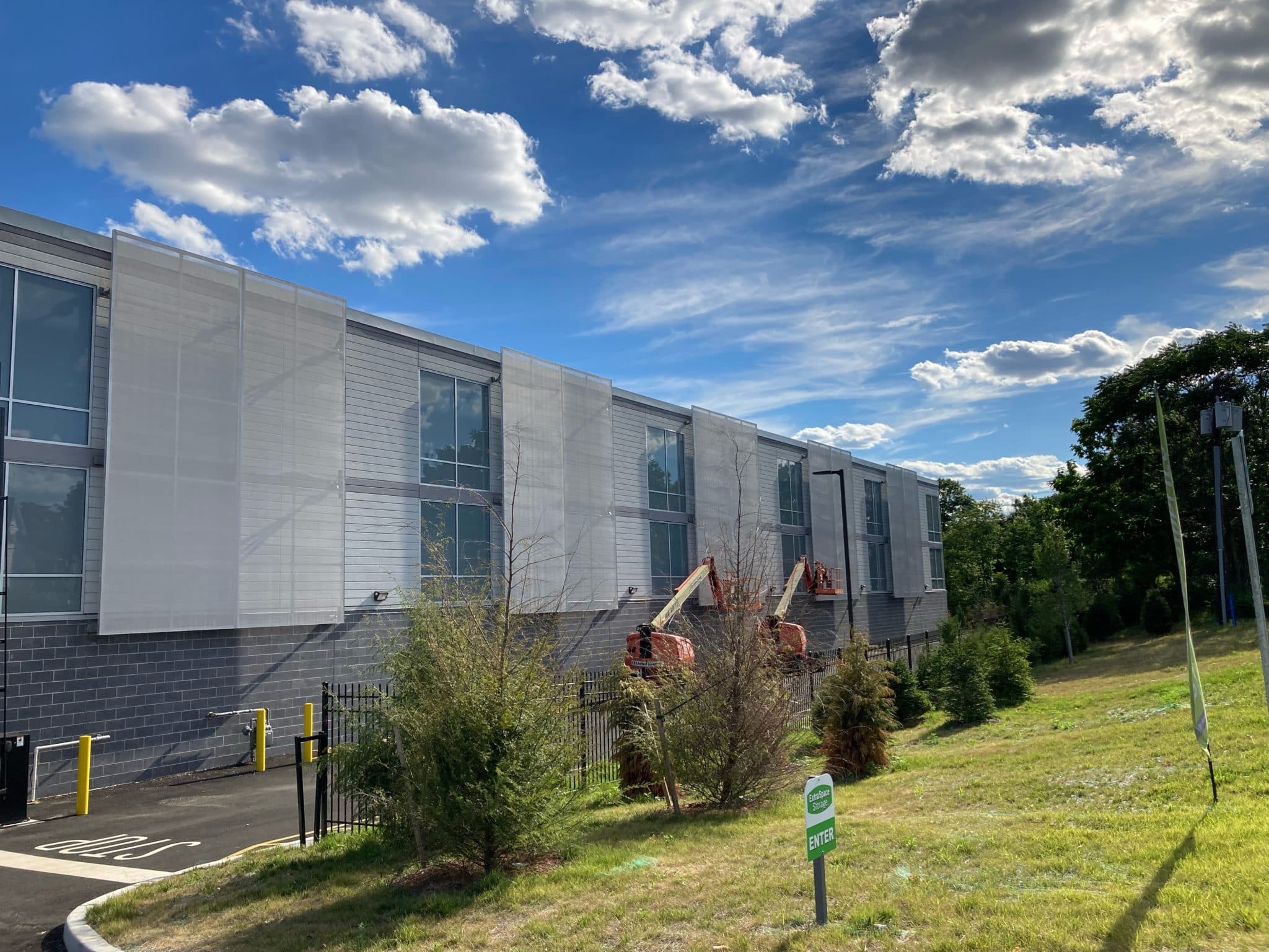 Another view showing how the facade elements provide shade into the building.
