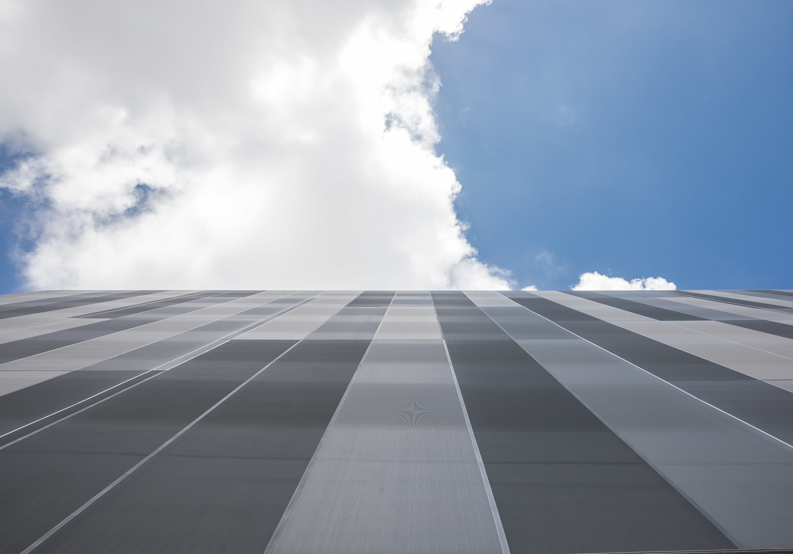 Another view of the facade from the sidewalk.