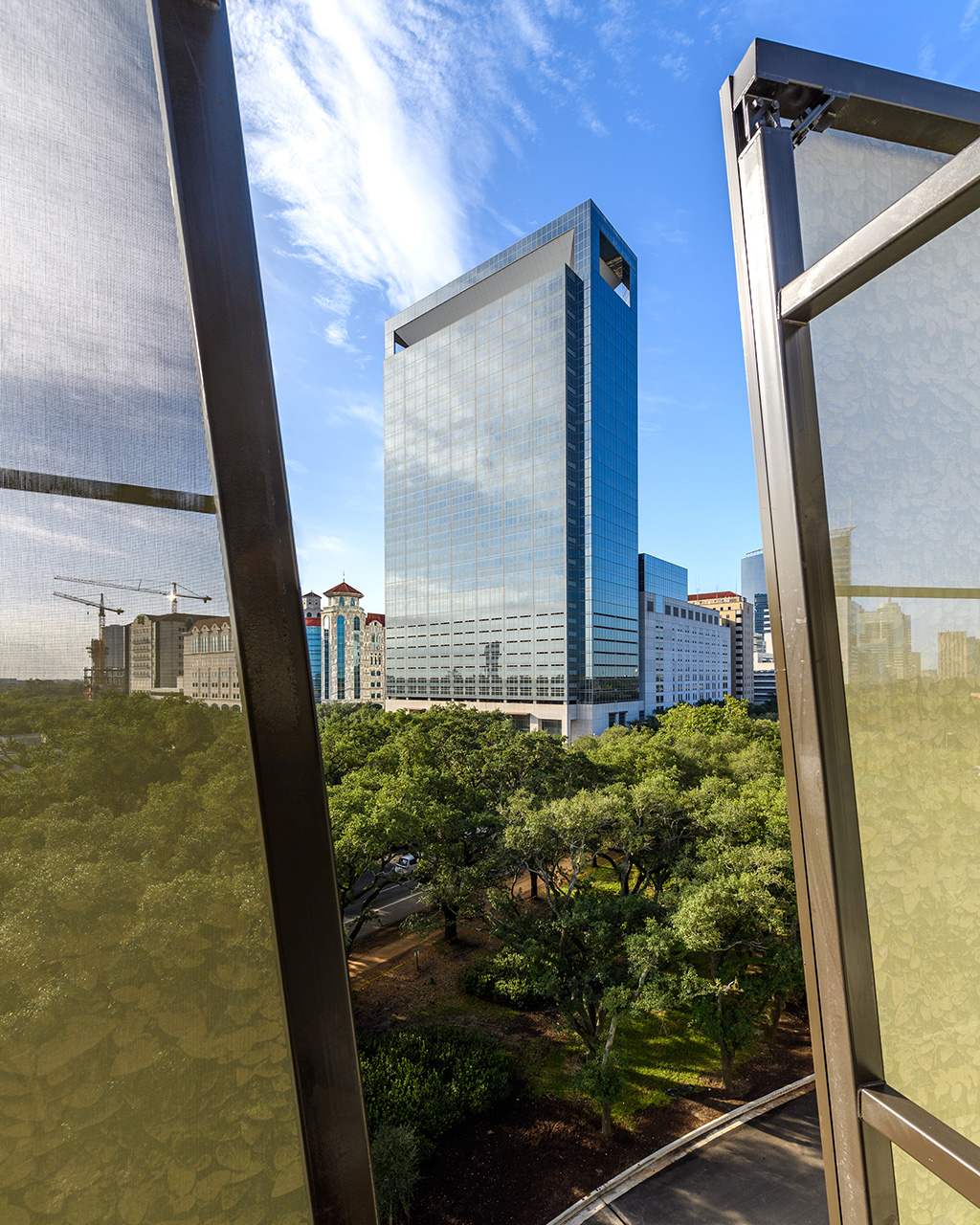 Another view from the top of the garage shot through the facades.