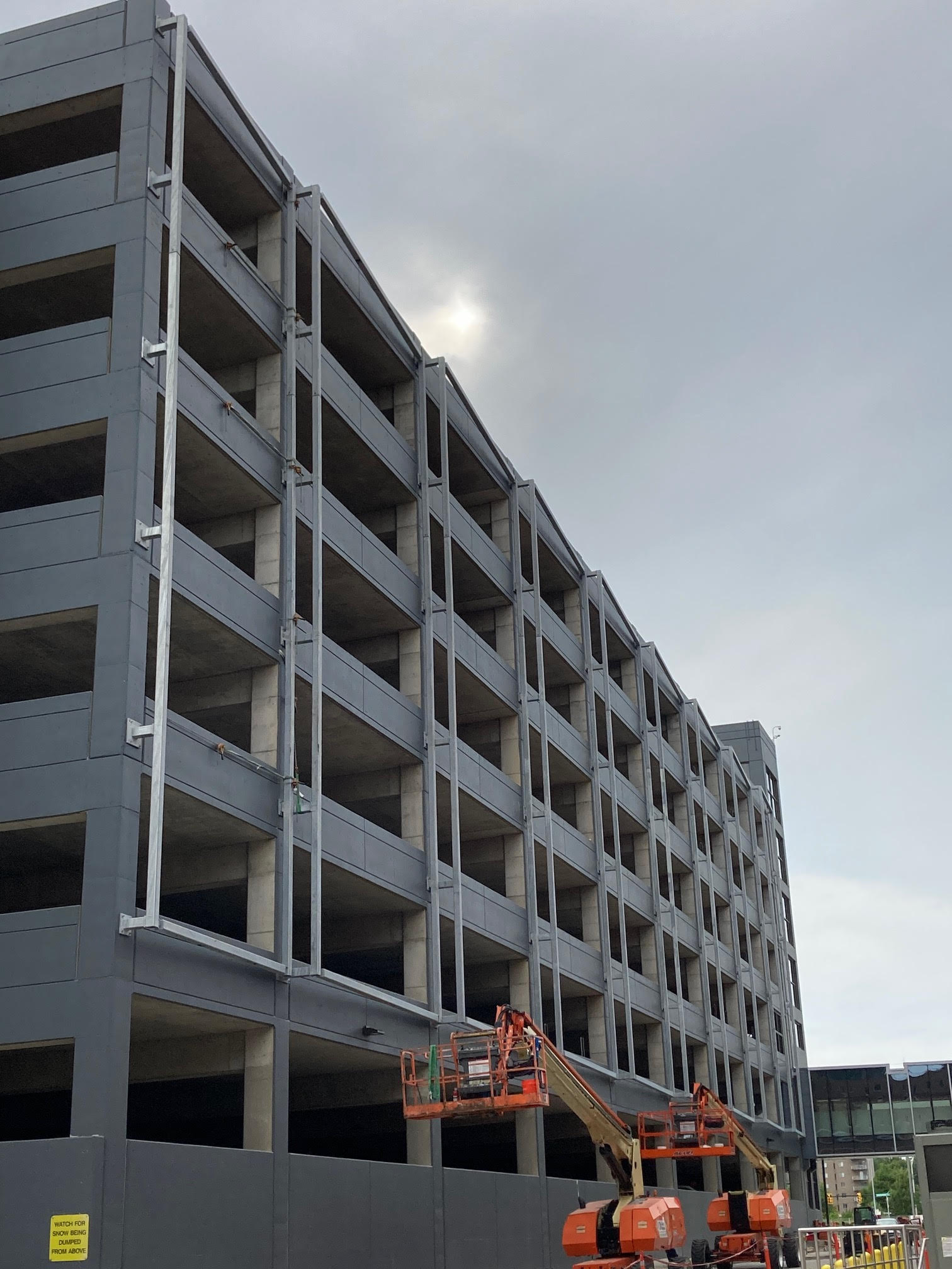 Before photos of the parking structure.