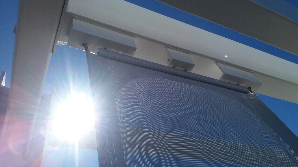 A close up of how the facade panels are installed.