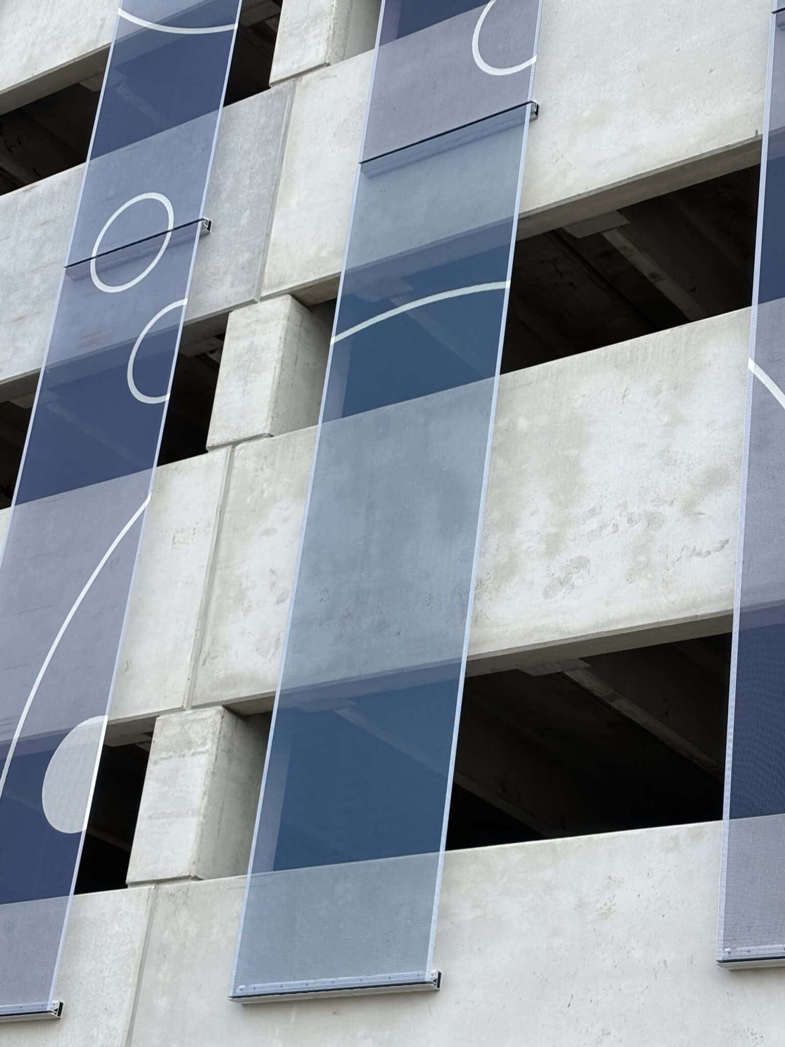 Close up view of how the panels are installed.