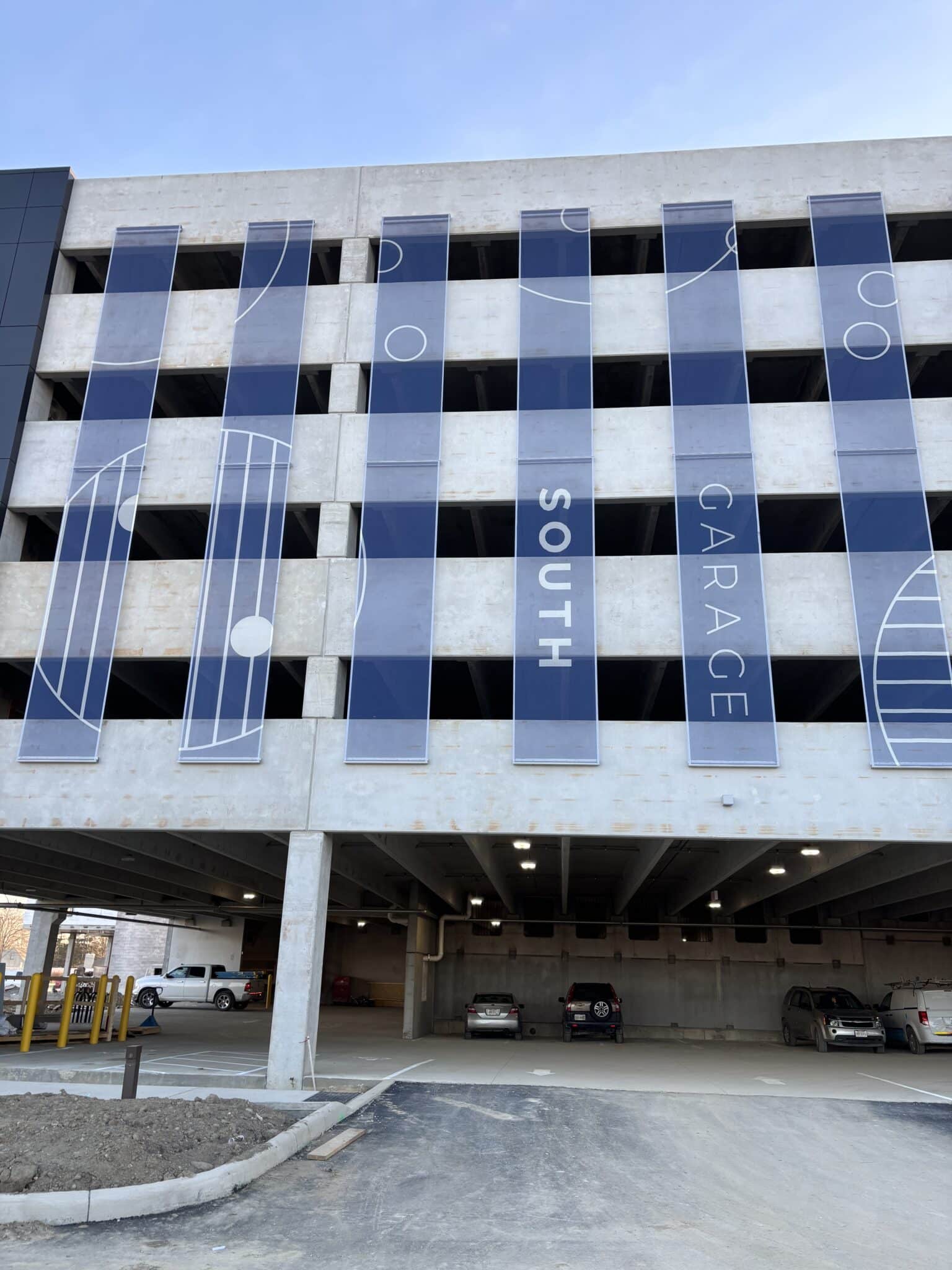 Another view of how the branding provides wayfinding.