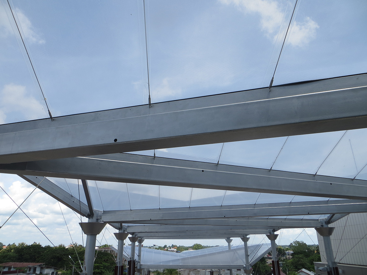 Up close imagery of the clear canopy components.