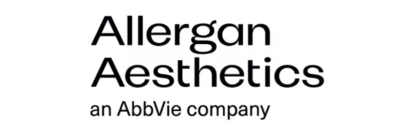 Allergan Aesthetics logo with the text 'an AbbVie company' underneath.