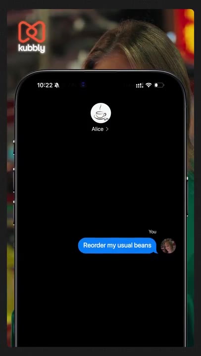 A branded RCS conversation preview on a phone