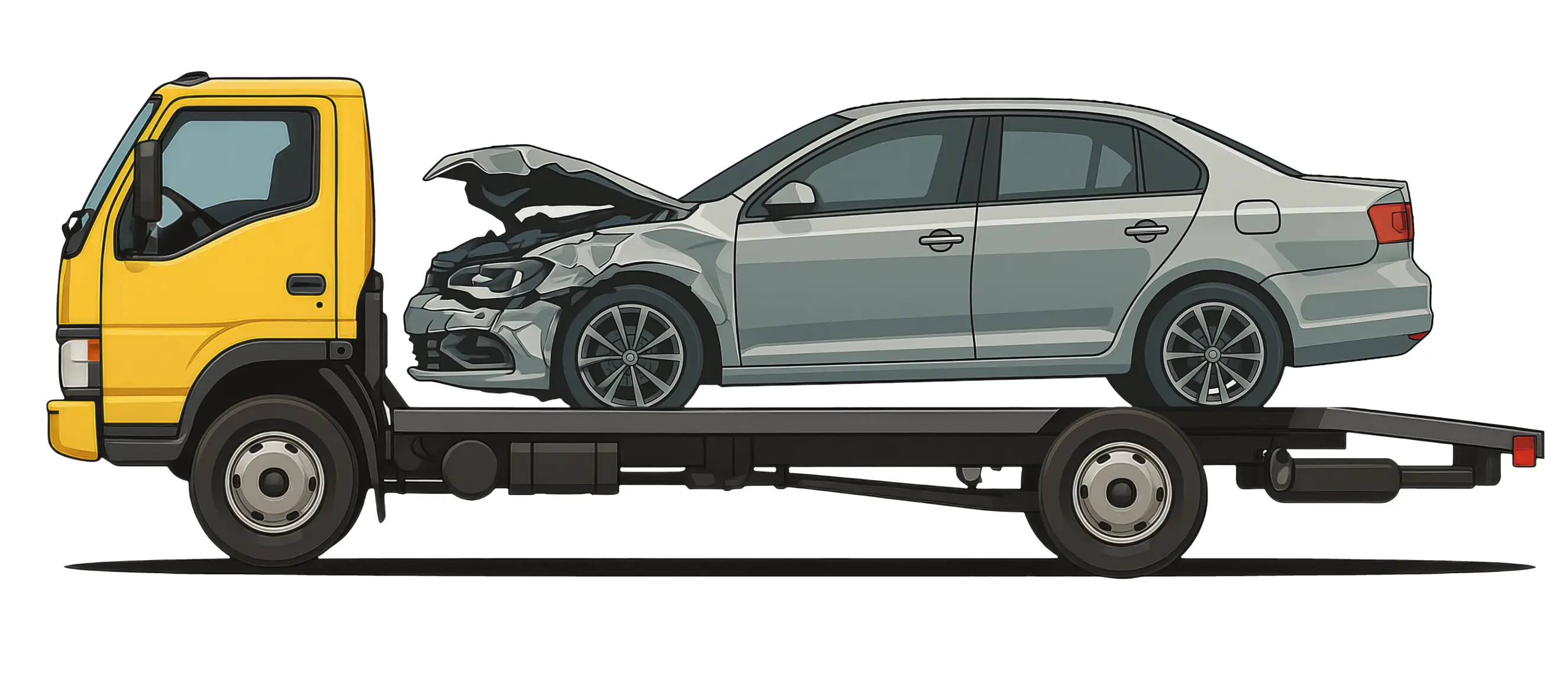 totaled vehicle illustration