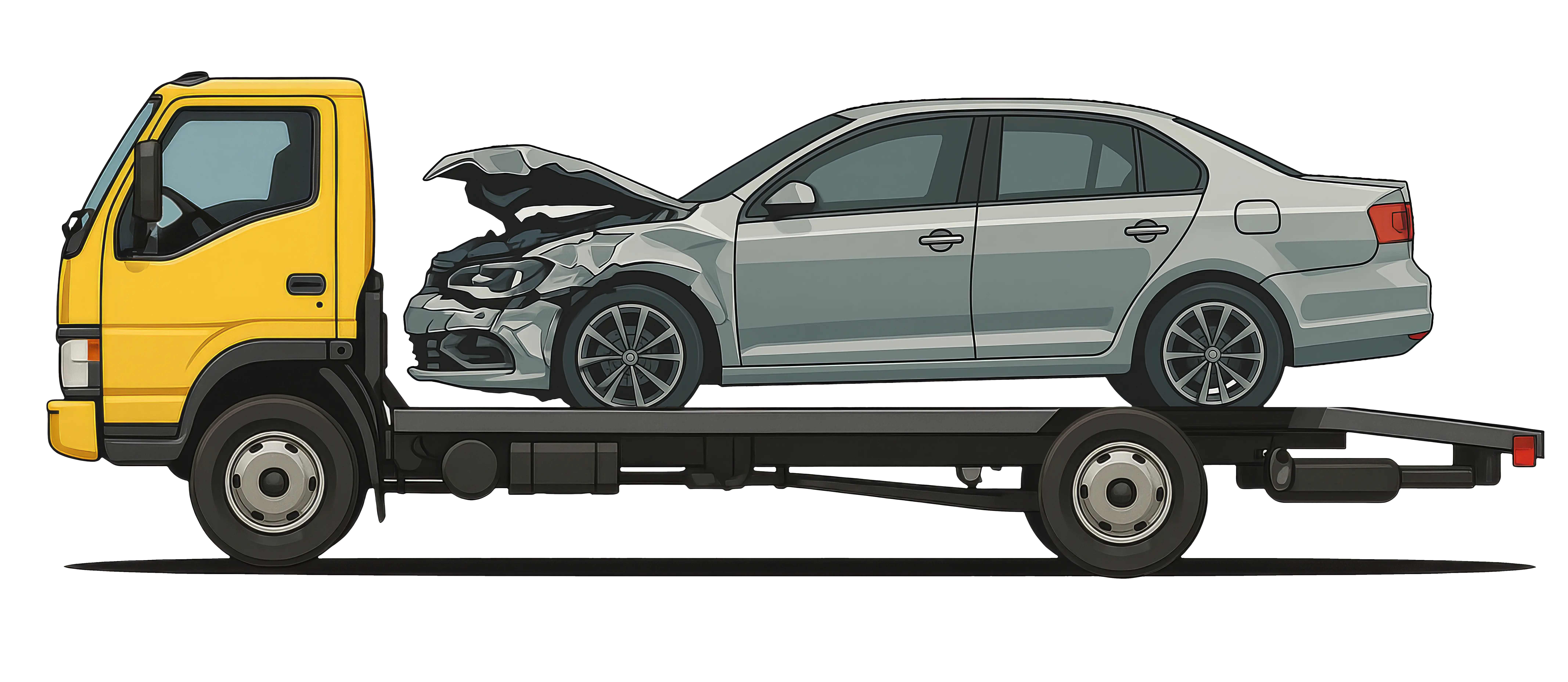 totaled vehicle illustration