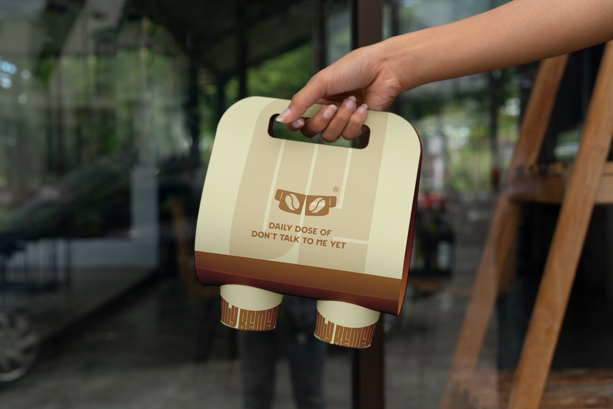 Daily Remedy coffe cups mock up high quality.