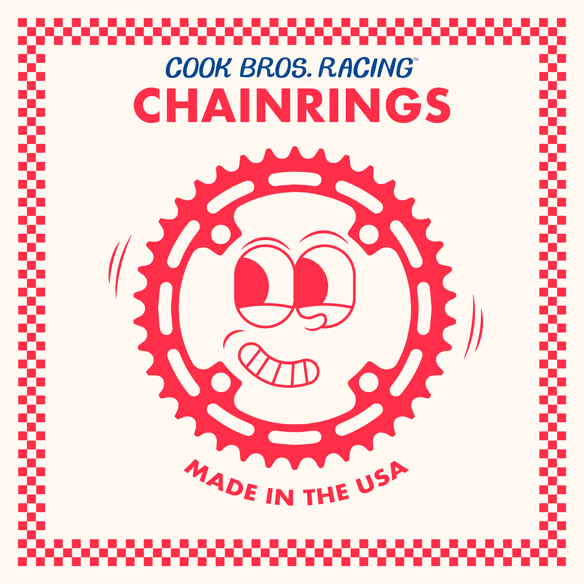 Anima Humana graphic design for Cook Bros. Racing. Product CBR chain ring.