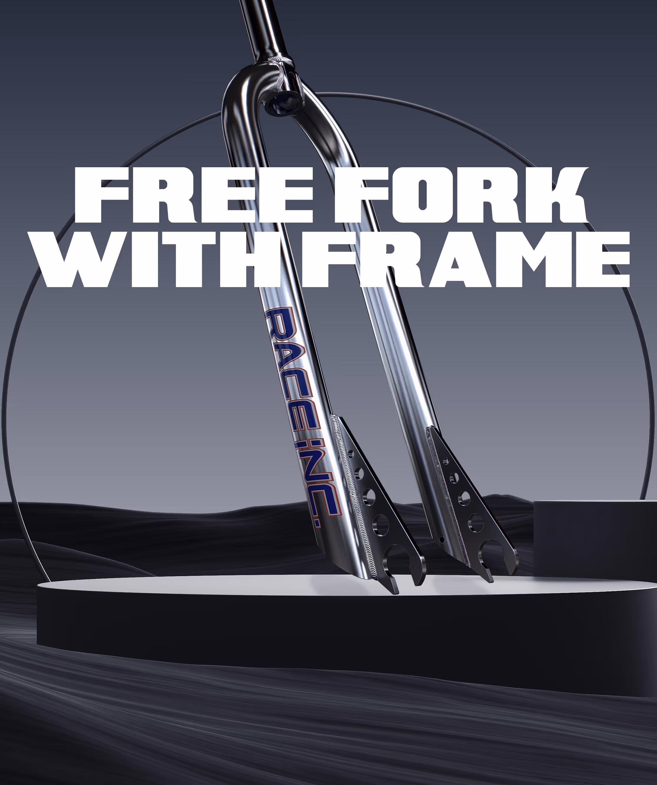 Anima Humana graphic design with cgi for Race Inc.  promotion used on website and social media.