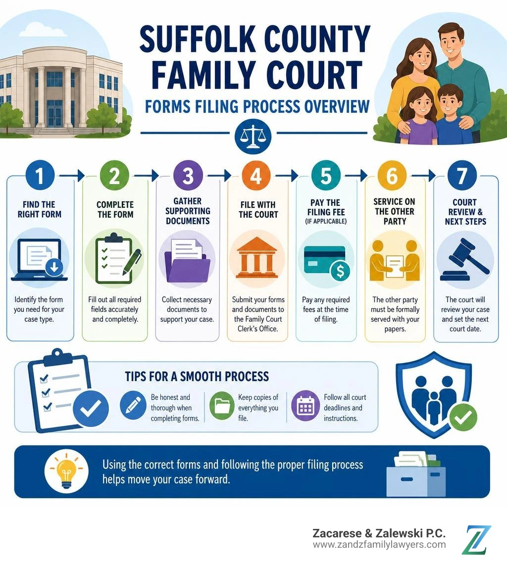 Suffolk County Family Court forms filing process overview infographic infographic Suffolk County Family Court forms filing process overview infographic infographic