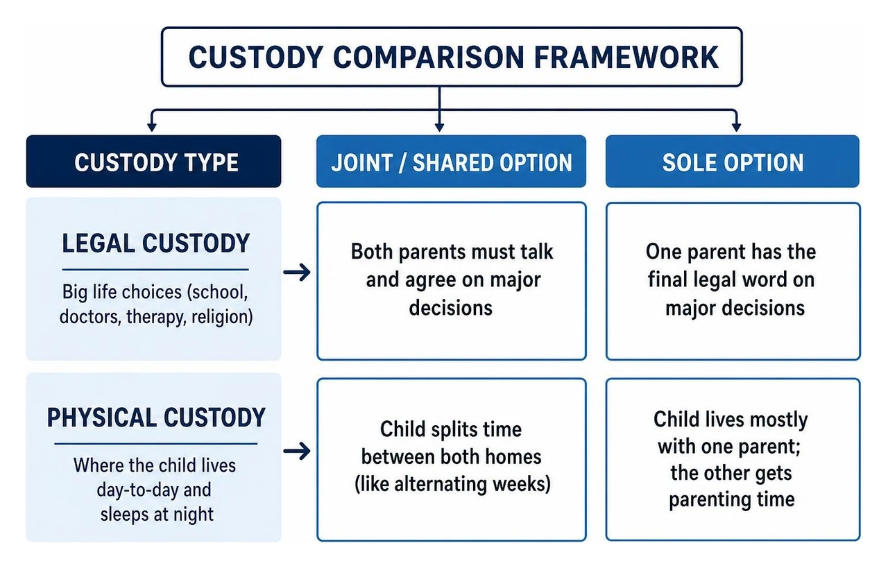 custody comparison framework diagram custody comparison framework diagram