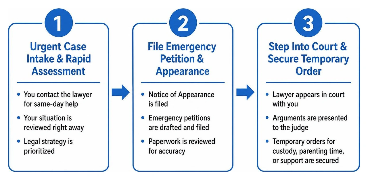 Step-by-step emergency legal action roadmap from intake to temporary court orders Step-by-step emergency legal action roadmap from intake to temporary court orders