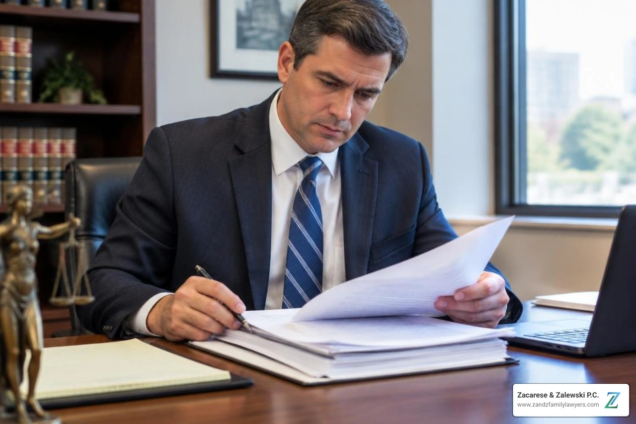 an appellate attorney reviewing court transcripts an appellate attorney reviewing court transcripts