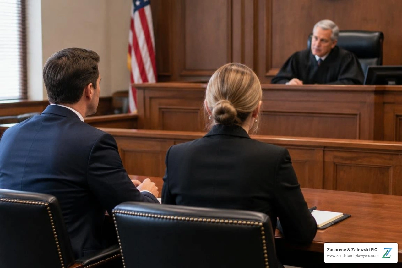Courtroom setting showing proper decorum Courtroom setting showing proper decorum