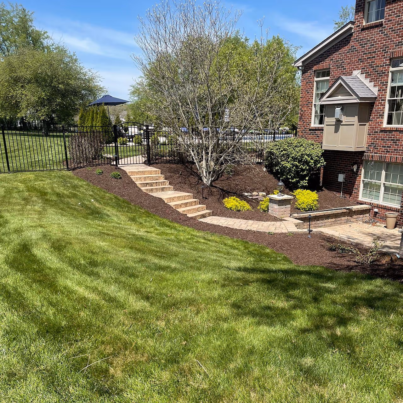 Freshly mowed lawn by DR Landscaping near me in Mars PA