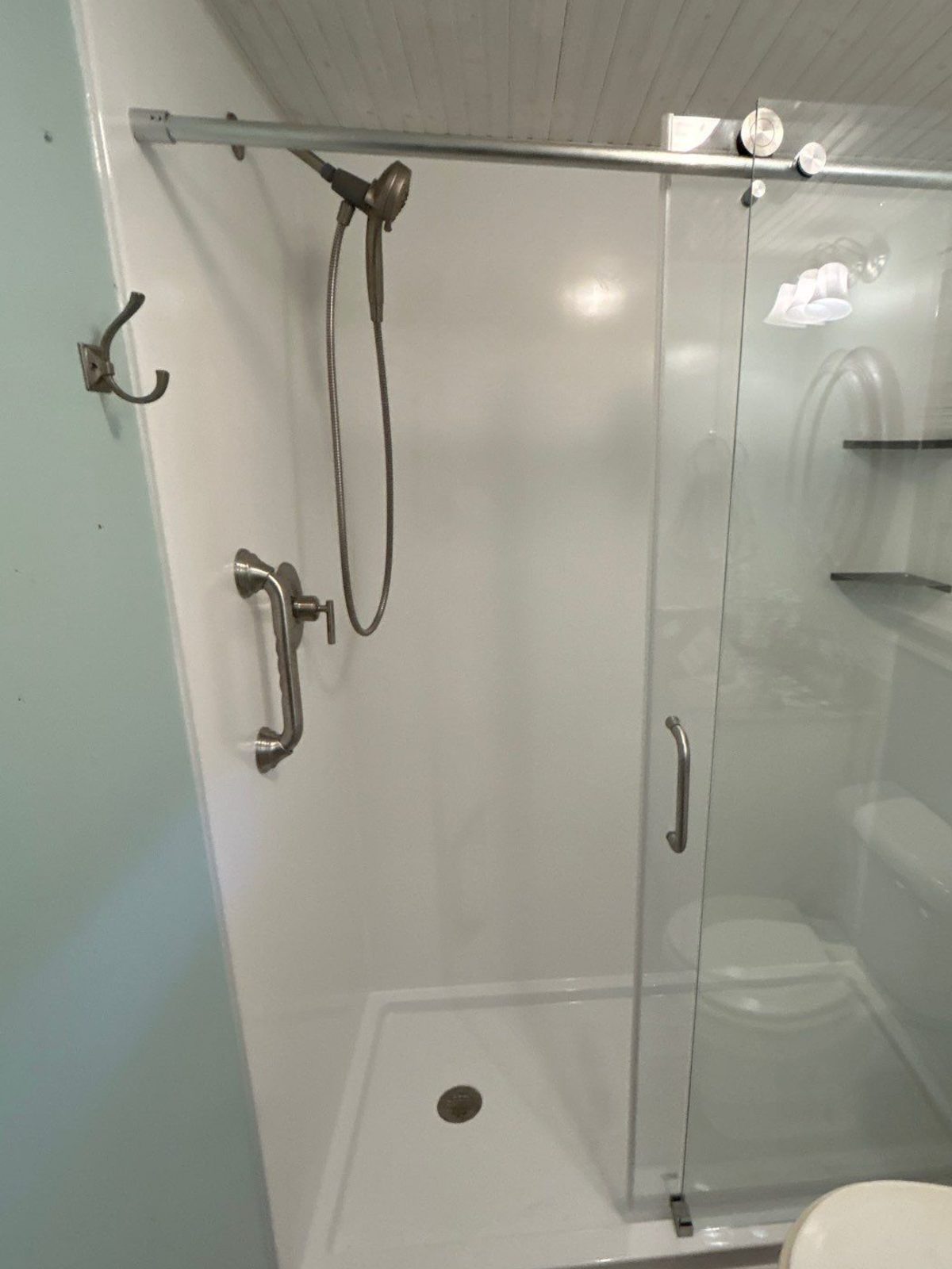 Low-step walk-in shower after a tub-to-shower conversion by Southern Showers