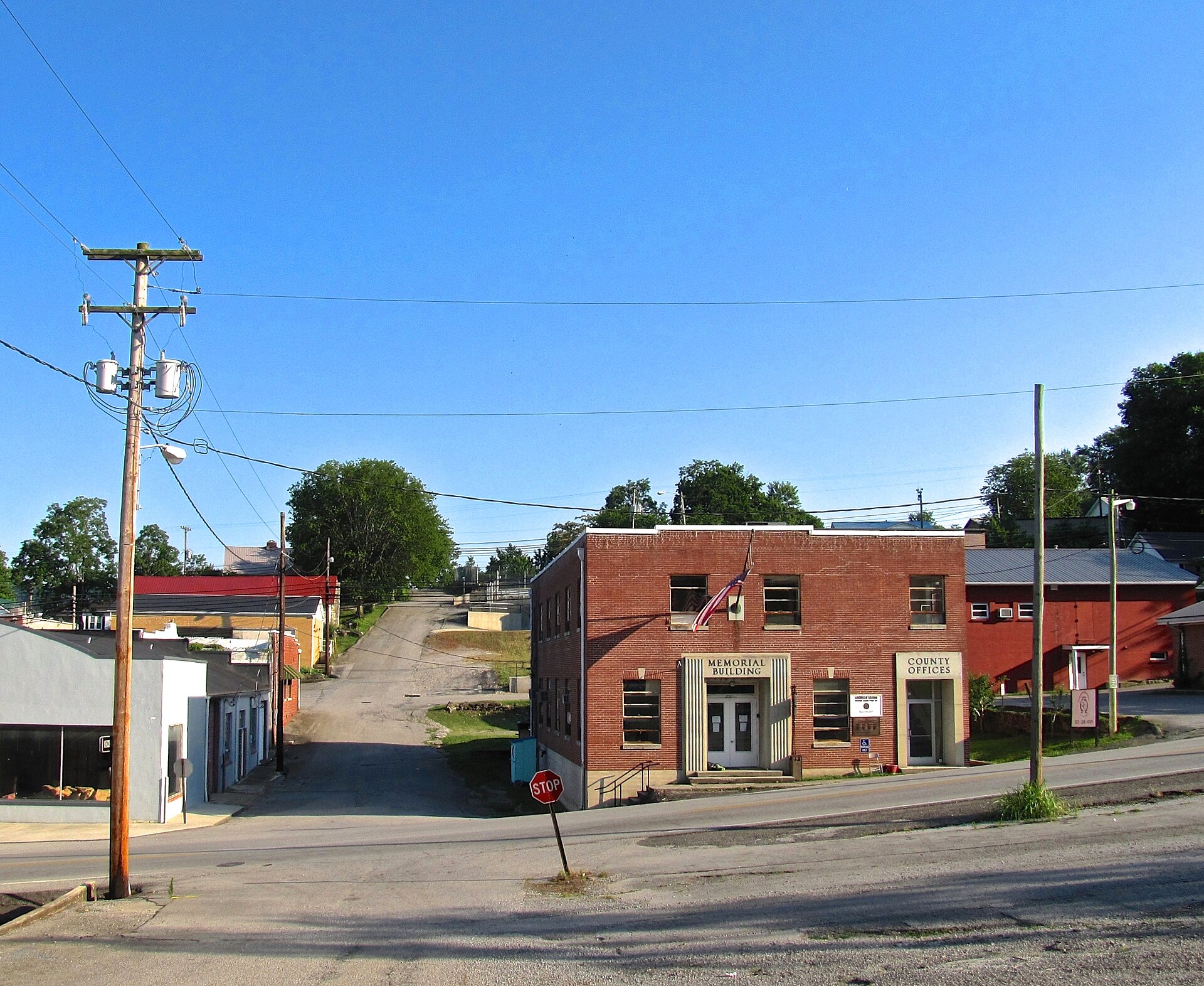 Memorial Building in downtown Gainesboro, Tennessee