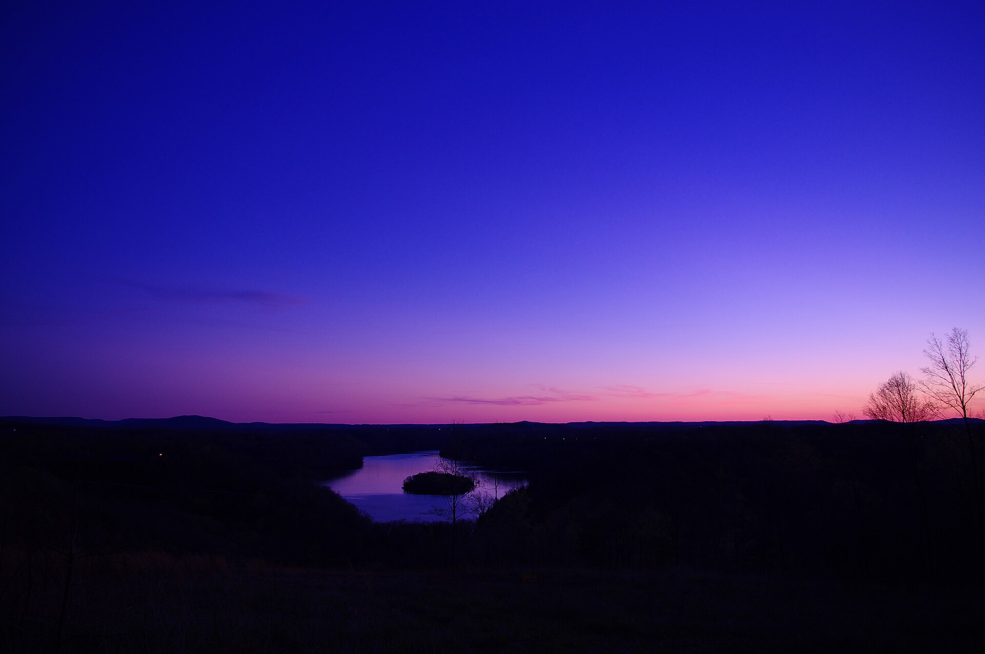 Sunset over Dale Hollow Lake in north-central Tennessee