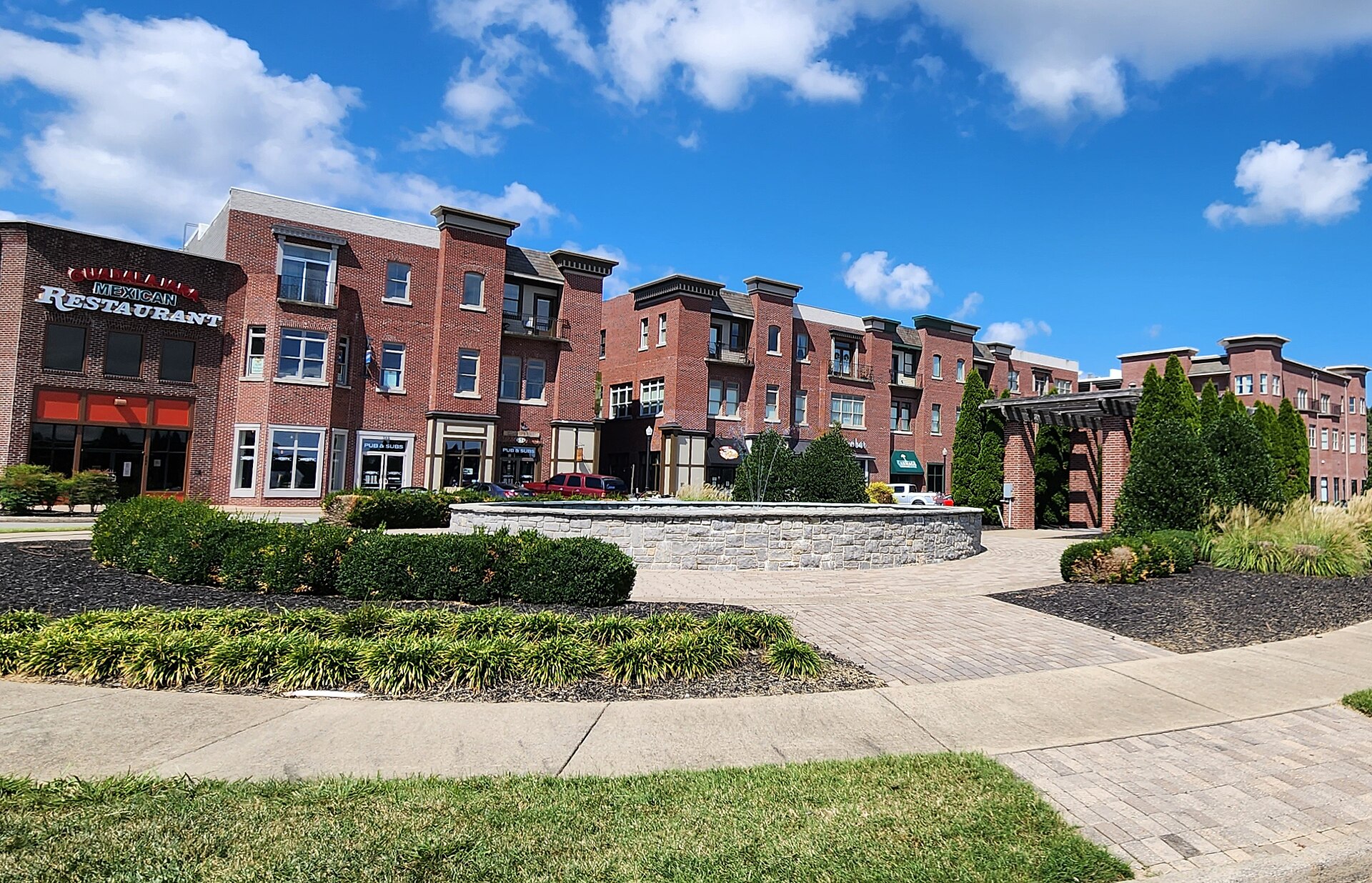 Village square in Pleasant View, Tennessee