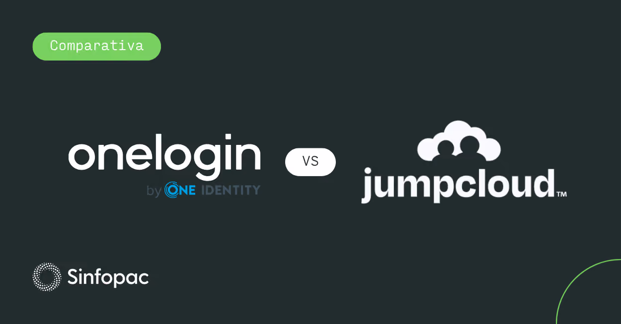 Gráfico comparativo de controle de identidades na nuvem entre o OneLogin e o JumpCloud.