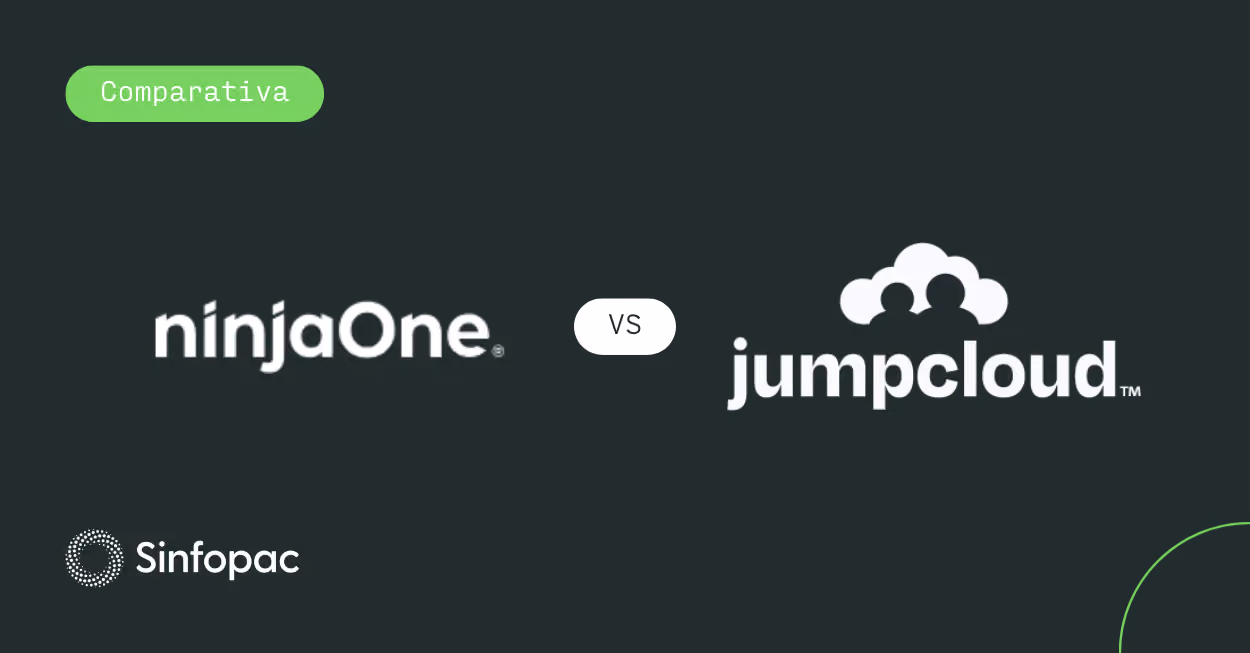 Gráfico comparativo de supervisión de endpoints entre la plataforma NinjaOne y JumpCloud.