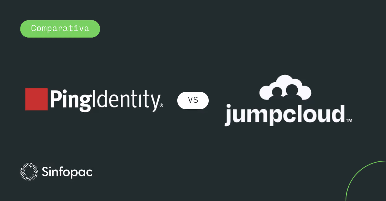 Gráfico comparativo de seguridad de identidades entre Ping Identity y JumpCloud.