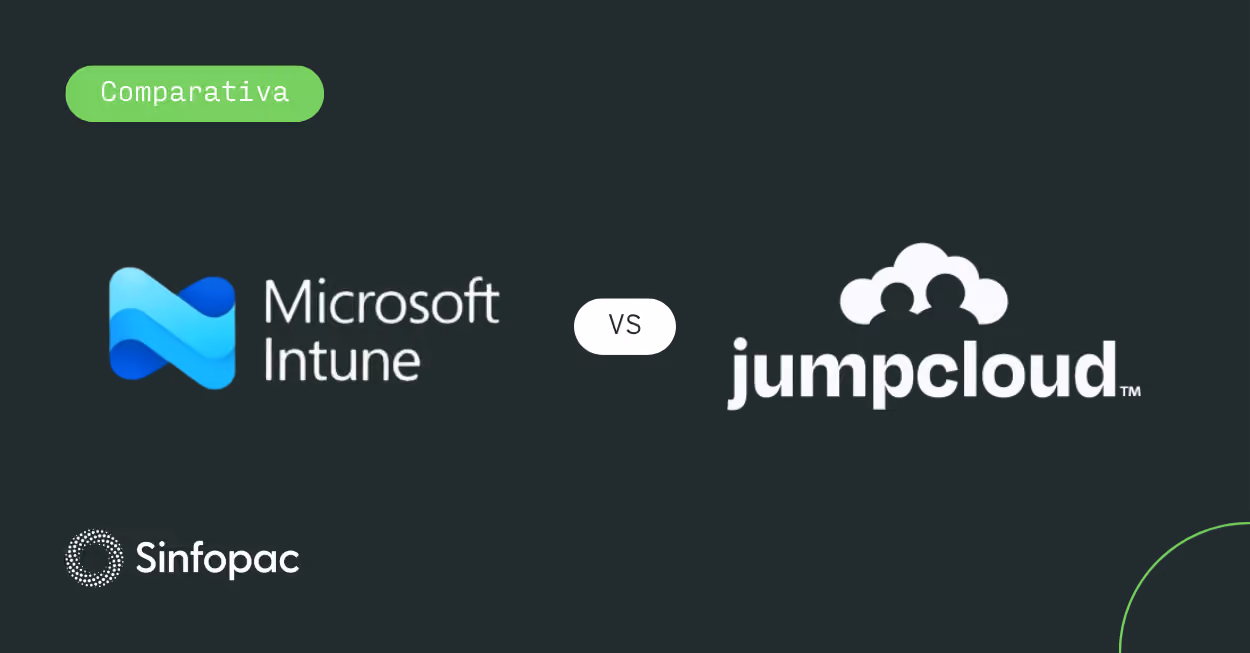 Gráfico comparativo de administração de dispositivos entre o Microsoft Intune e o JumpCloud.