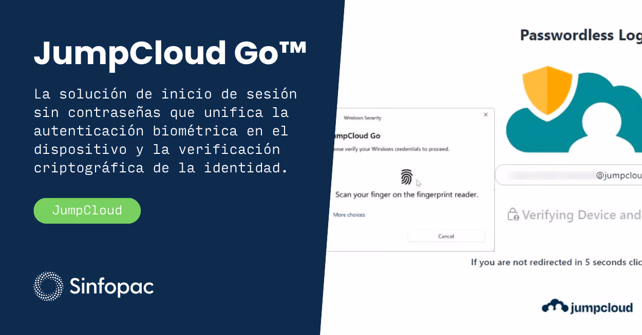 Pantalla de autenticación lógica mediante huella dactilar para inicio de sesión sin contraseña